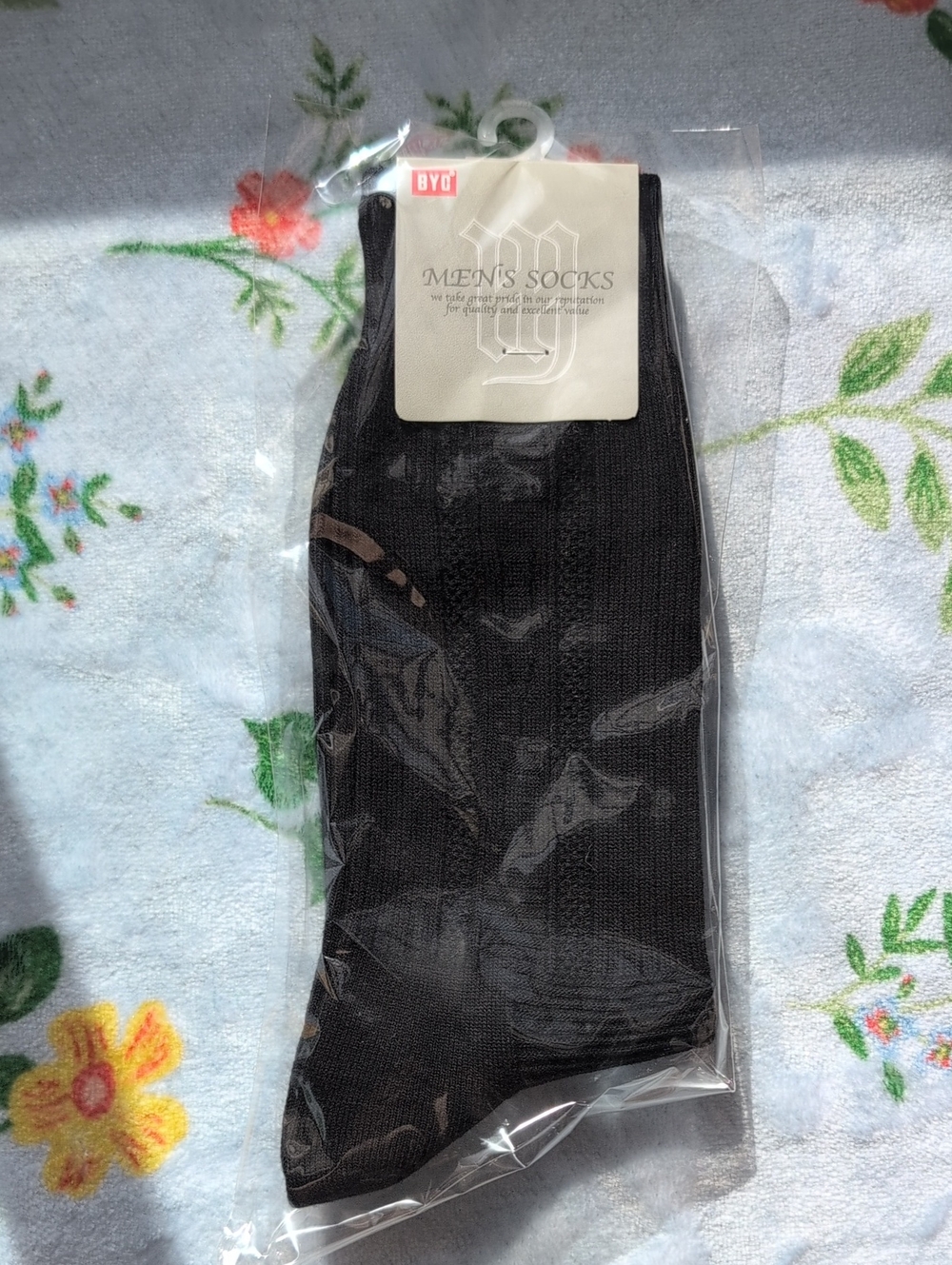 NWT - BYC Brand - Men's Black Dress Socks — Classic Everyday Comfort